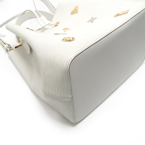 LOUIS VUITTON 2018 NeoNoe Love Rock Epi Bron Shoulder Bag white WS28877