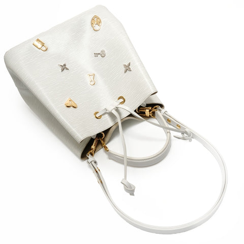 LOUIS VUITTON 2018 NeoNoe Love Rock Epi Bron Shoulder Bag white WS28877