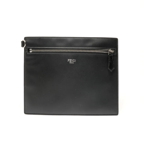 FENDI Peekaboo Zucca Pattern Handbag black WS28878