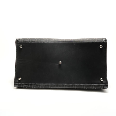 FENDI Peekaboo Zucca Pattern Handbag black WS28878