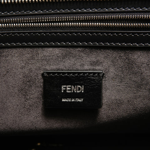 FENDI Peekaboo Zucca Pattern Handbag black WS28878