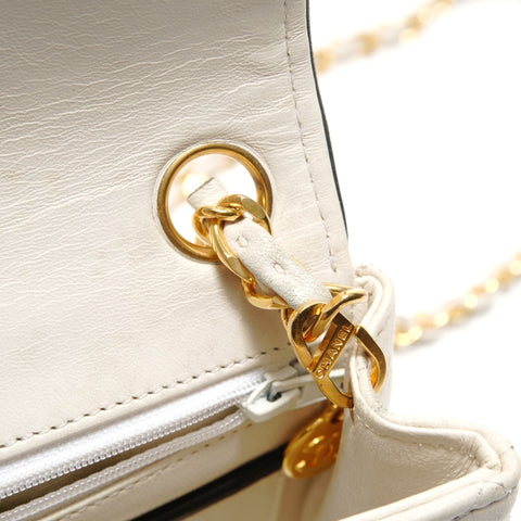 CHANEL Unit 1, 1986-1988 Mini Matelassé Bicolor Shoulder Bag white WS28879