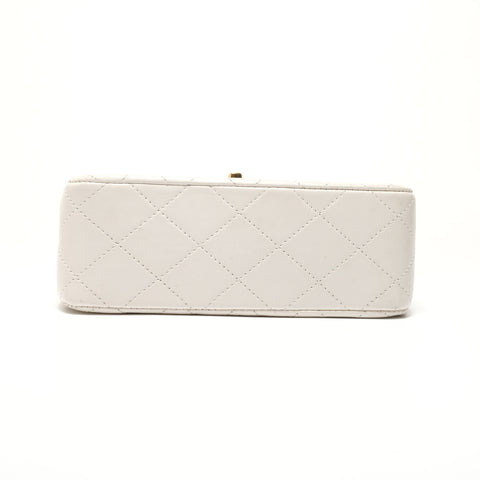 CHANEL Unit 1, 1986-1988 Mini Matelassé Bicolor Shoulder Bag white WS28879