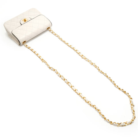 CHANEL Unit 1, 1986-1988 Mini Matelassé Bicolor Shoulder Bag white WS28879