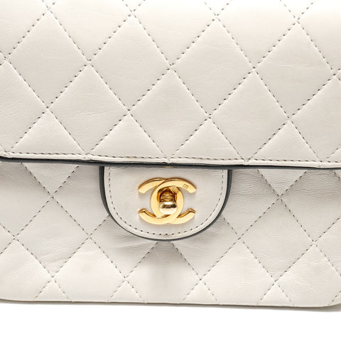 CHANEL Unit 1, 1986-1988 Mini Matelassé Bicolor Shoulder Bag white WS28879