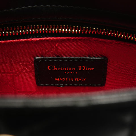 Christian Dior Lady Dior 2-way Lambskin Shoulder Bag black WS28880