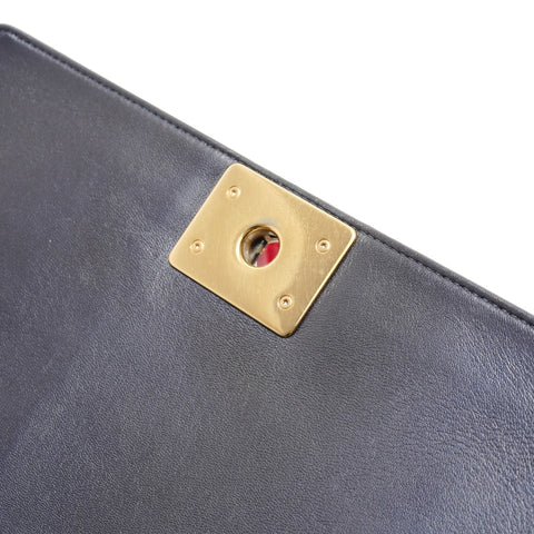 CHANEL Item No. 18, 2012-2013 Boy Chanel Shoulder Bag Navy WS28881