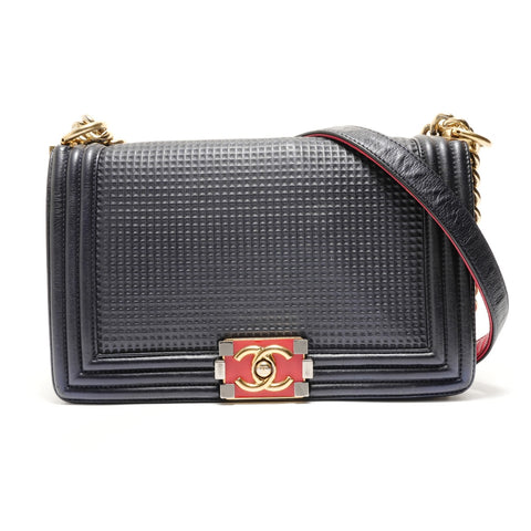 CHANEL Item No. 18, 2012-2013 Boy Chanel Shoulder Bag Navy WS28881