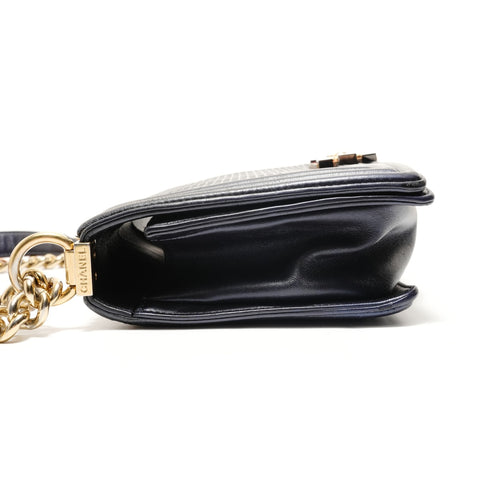CHANEL Item No. 18, 2012-2013 Boy Chanel Shoulder Bag Navy WS28881