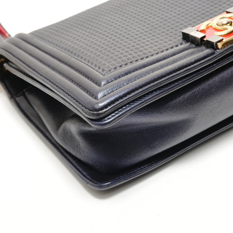 CHANEL Item No. 18, 2012-2013 Boy Chanel Shoulder Bag Navy WS28881