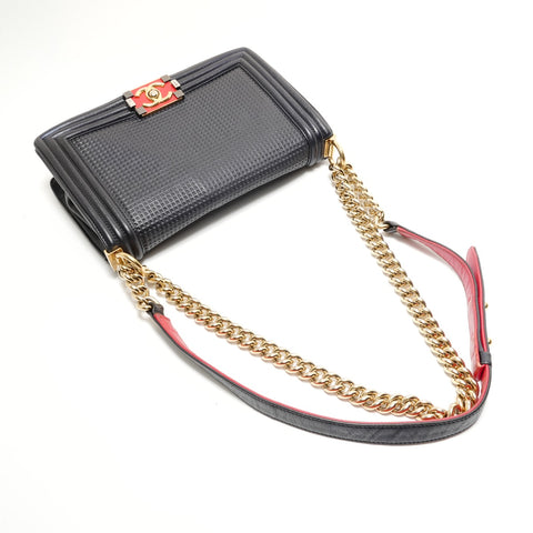 CHANEL Item No. 18, 2012-2013 Boy Chanel Shoulder Bag Navy WS28881