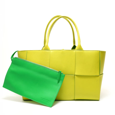 BOTTEGAVENETA Maxi INTRECCIATO 2-way Handbag yellow WS28883