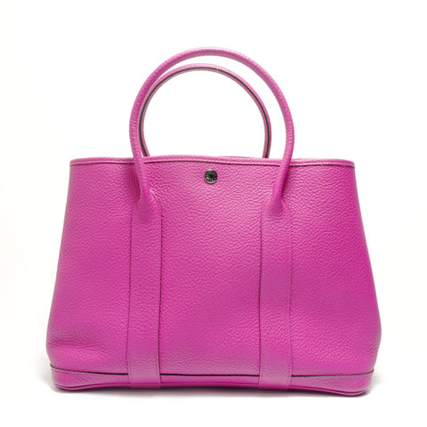 HERMES 2005, I stamp, Garden Party Negonda Rose Purple Tote Bag pink WS28886