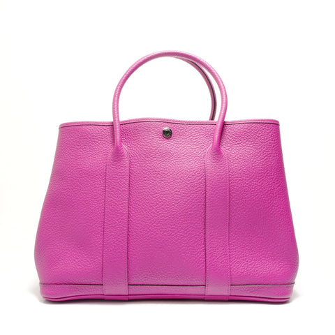 HERMES 2005, I stamp, Garden Party Negonda Rose Purple Tote Bag pink WS28886