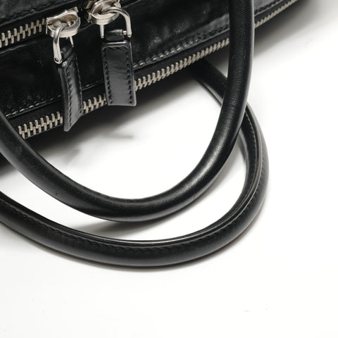 PRADA Nappa antique leather with Wrinkles finish Handbag black WS28887