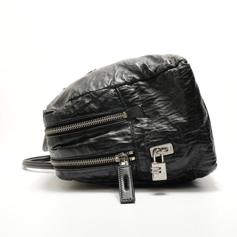 PRADA Nappa antique leather with Wrinkles finish Handbag black WS28887
