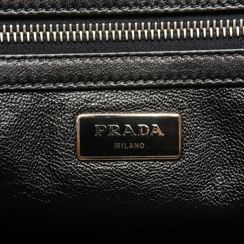 PRADA Nappa antique leather with Wrinkles finish Handbag black WS28887