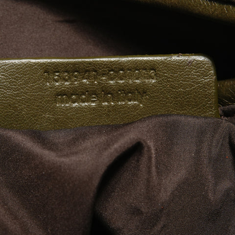 YVES SAINT LAURENT Muse Suede x Leather Shoulder Bag green WS28896