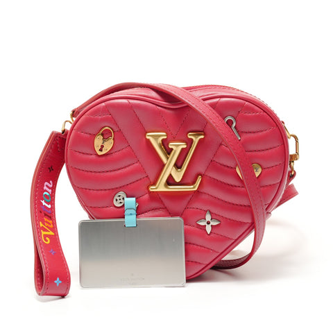 LOUIS VUITTON 2019 New Wave Love Rock Heart Shoulder Bag Red WS28897