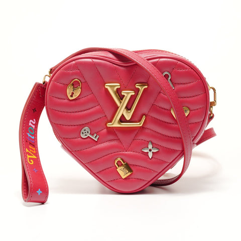 LOUIS VUITTON 2019 New Wave Love Rock Heart Shoulder Bag Red WS28897