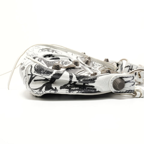 BALENCIAGA Graffiti Lucagol XS Shoulder Bag white WS28898