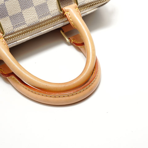 LOUIS VUITTON 2011 Damier Azur Speedy 25 Handbag white WS28899