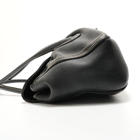 CELINE Large Shoe Quet Leather Shoulder Bag black WS28900