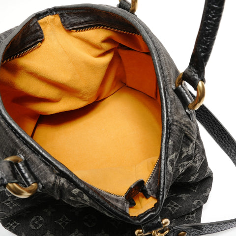 LOUIS VUITTON 2005 Neo Cavvy GM Denim Shoulder Bag black WS28901