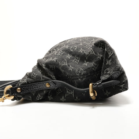 LOUIS VUITTON 2005 Neo Cavvy GM Denim Shoulder Bag black WS28901