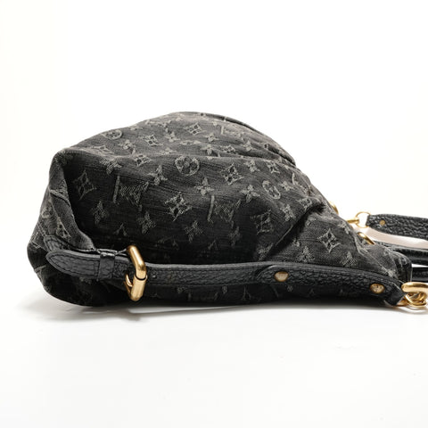 LOUIS VUITTON 2005 Neo Cavvy GM Denim Shoulder Bag black WS28901