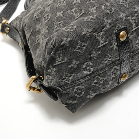 LOUIS VUITTON 2005 Neo Cavvy GM Denim Shoulder Bag black WS28901