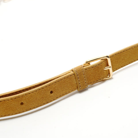 CELINE Medium Louise Metal Gold Shoulder Bag Brown WS28902