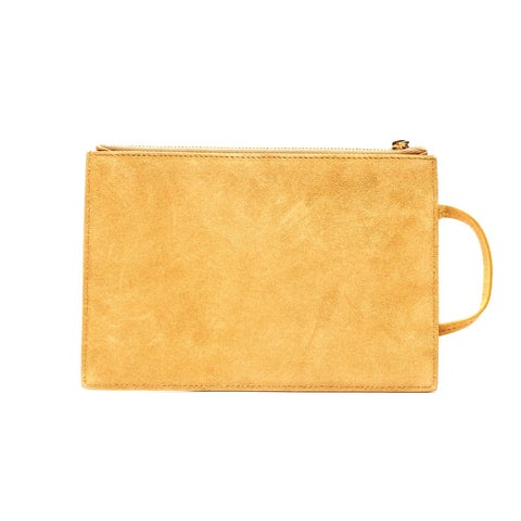 CELINE Medium Louise Metal Gold Shoulder Bag Brown WS28902