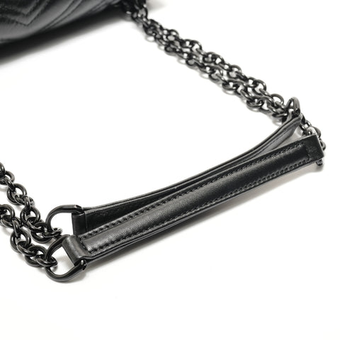 GUCCI GG Marmont V Stitch Shoulder Bag black WS28905