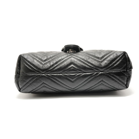 GUCCI GG Marmont V Stitch Shoulder Bag black WS28905
