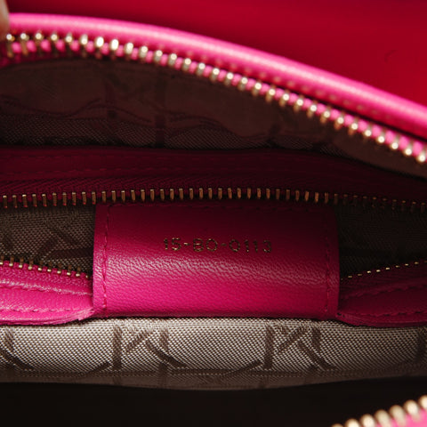 Christian Dior Lady Dior Metal Gold Shoulder Bag pink WS28908