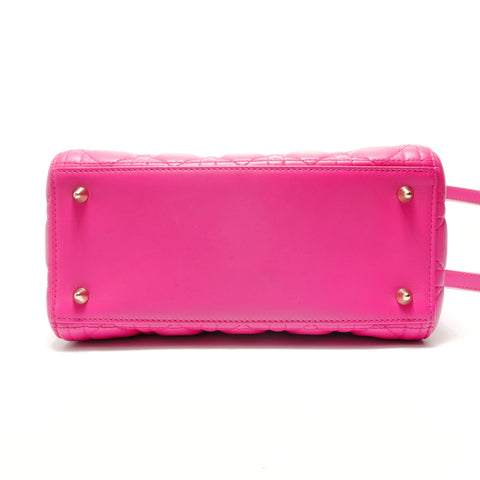 Christian Dior Lady Dior Metal Gold Shoulder Bag pink WS28908