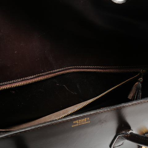HERMES T stamp, 2015 model, drag handbag Handbag Brown WS28911