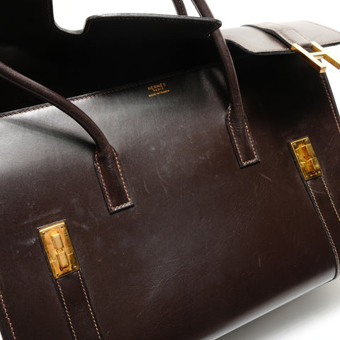 HERMES T stamp, 2015 model, drag handbag Handbag Brown WS28911
