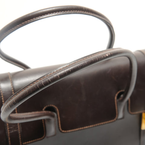 HERMES T stamp, 2015 model, drag handbag Handbag Brown WS28911