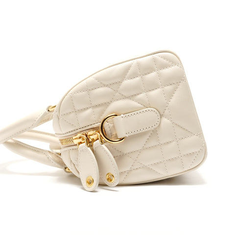 Christian Dior Groove 20 Cannage Handbag white WS28912