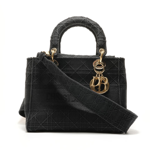 Christian Dior Lady Dior D-Light Shoulder Bag black WS28915