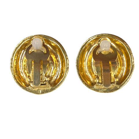 Chanel Chanel Logo Round Ohrringe Gold WS2892