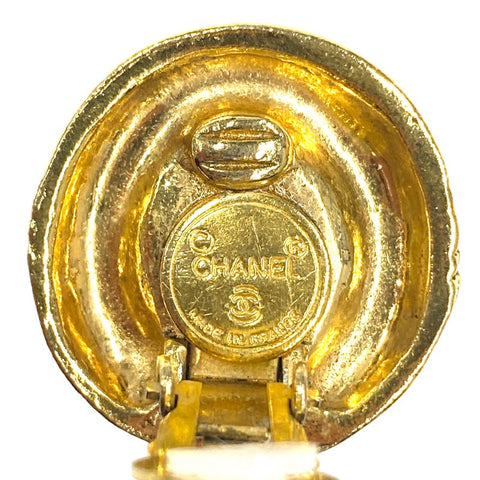 CHANEL Logo runder Ohrring Gold WS2892