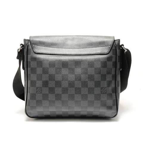 LOUIS VUITTON 2013 Damier Graphite District PM Shoulder Bag gray WS28920