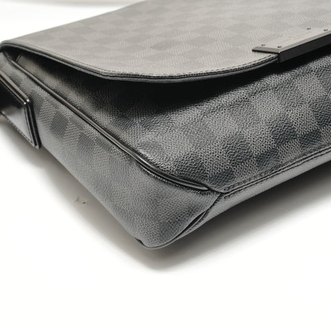 LOUIS VUITTON 2013 Damier Graphite District PM Shoulder Bag gray WS28920