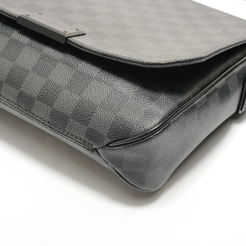 LOUIS VUITTON 2013 Damier Graphite District PM Shoulder Bag gray WS28920