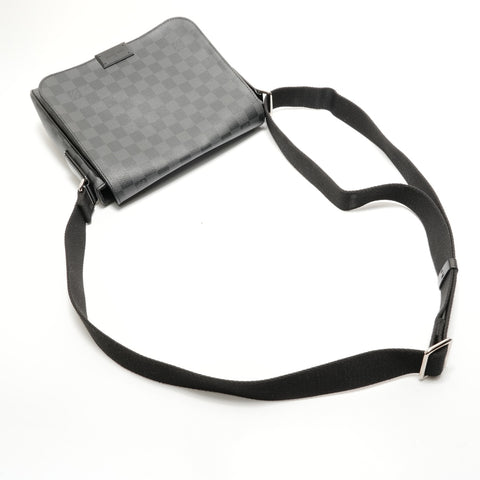 LOUIS VUITTON 2013 Damier Graphite District PM Shoulder Bag gray WS28920