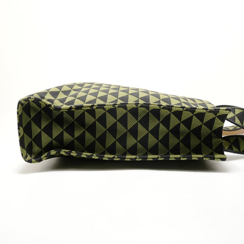 PRADA Embroidery fabric Tote Bag green WS28927