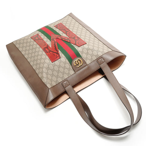 GUCCI Ophidia Python Alphabet Tote Bag beige WS28928